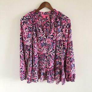 Lilly Pulitzer Savanna Swing of Things Blouse Top M